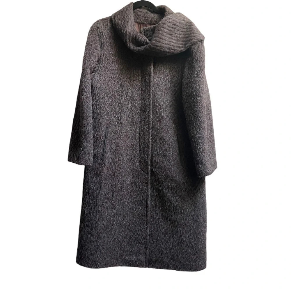 Vintage Surrey Classics Mohair Scarf Collar A-Line Coat Made in Canada Sz L